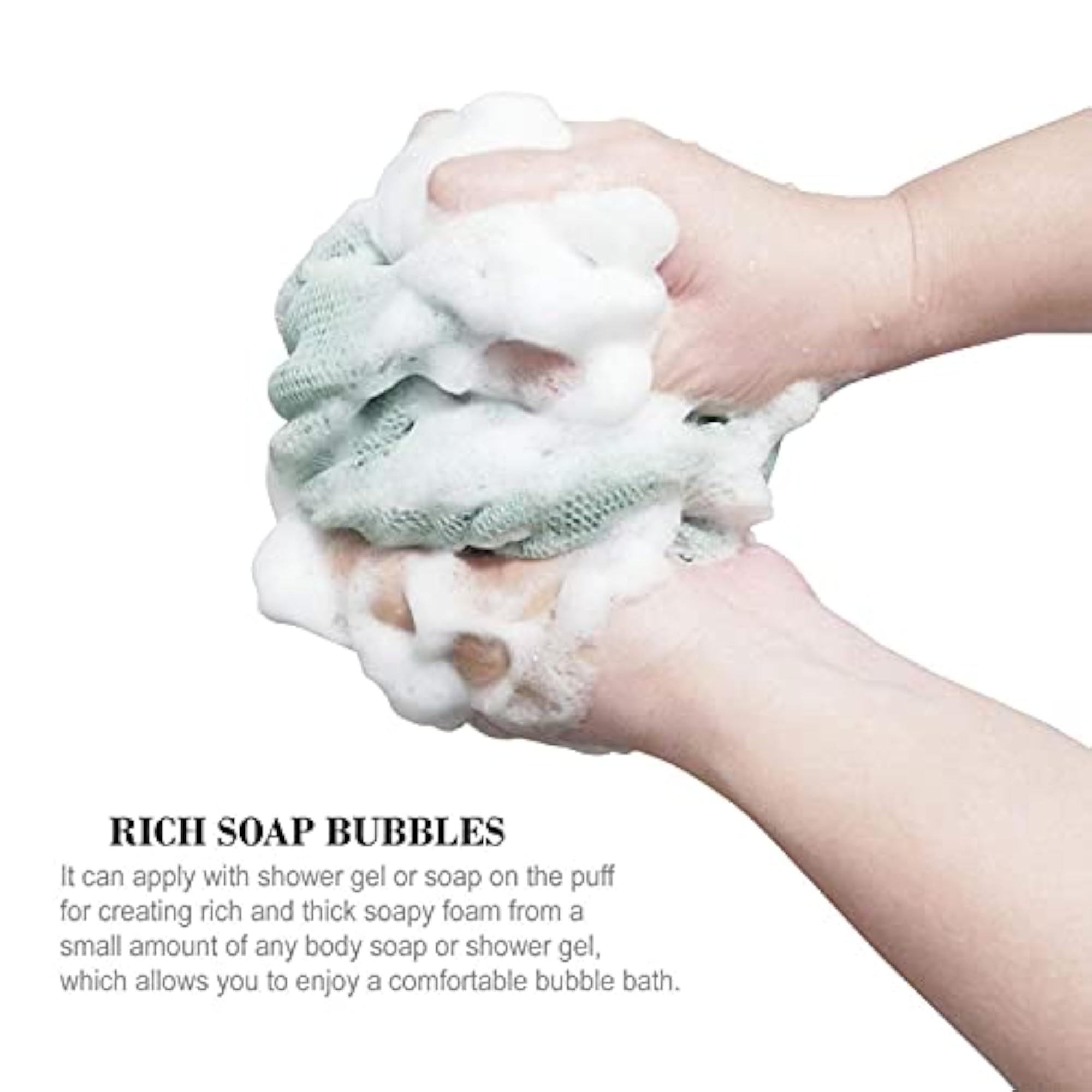 Bath Sponges Strap Stretch Exfoliate Body Loofah Scrubber